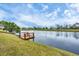Backyard lake with a dock at 642 Boundary Blvd, Rotonda West, FL 33947