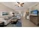 Well-lit living room showcasing stylish decor and a cozy atmosphere at 8500 Amberjack Cir # 102, Englewood, FL 34224