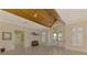 Inviting lobby features wood-paneled ceiling, stylish lighting, tile flooring, and marlin wall decor at 10411 Coral Landings Ln # 85, Placida, FL 33946