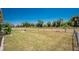 Large, grassy backyard enclosed by a chain-link fence, offering plenty of open space at 113 Annapolis Ln, Rotonda West, FL 33947