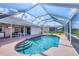 Inviting pool with a patio, nearby lounge chair, and access to the covered lanai at 119 Fairway Rd, Rotonda West, FL 33947