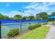Well-maintained tennis courts with a professional-grade surface at 1318 Ballota Ln, North Port, FL 34289