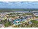 Aerial view of waterfront property nestled in a canal community with scenic water access at 15092 Chinook Way, Port Charlotte, FL 33981