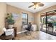 Office space with a view of the pool and screened lanai at 15092 Chinook Way, Port Charlotte, FL 33981