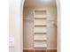 Walk-in closet with built-in shelving and plenty of storage space at 3593 Birmingham Ln, North Port, FL 34288