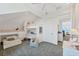 Bedroom showcasing built-in bunk beds and carpet flooring with ocean views at 6890 Palm Island Dr, Placida, FL 33946