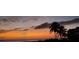 Tropical sunset view featuring palm trees silhouetted against colorful sky over the ocean at 6890 Palm Island Dr, Placida, FL 33946