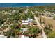 Gorgeous aerial shot of lush green foliage surrounding the property with a view of a peaceful waterfront at 875 Morrison Ave, Englewood, FL 34223