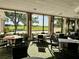 Bright dining room with floor-to-ceiling windows offering stunning views of the lush golf course at 1 Curacao Cir # 44, Englewood, FL 34223