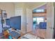 View from office to the living room and screened in lanai with view of the water at 15176 Spanish Point Dr, Port Charlotte, FL 33981