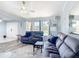 Cozy living room featuring comfortable sofas, a decorative rug, and plenty of natural light at 18790 Countryman Ave, Port Charlotte, FL 33948