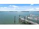 Exterior view of a private dock featuring a boat lift and a boat with a motor at 1900 Illinois Ave, Englewood, FL 34224