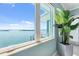 Close-up of the waterfront view from a bedroom window at 1900 Illinois Ave, Englewood, FL 34224