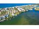 Aerial view of waterfront property with bay access, beach access, boat dock and scenic views at 2700 N Beach Rd # A201, Englewood, FL 34223