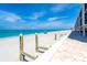 Stunning beachfront view with direct beach access and turquoise water at 2700 N Beach Rd # A201, Englewood, FL 34223
