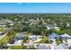 Wide aerial shot showcases neighborhood homes surrounded by trees and landscaping on a sunny day at 868 Harvard St, Englewood, FL 34223