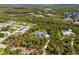 Aerial view of property with a private pool, surrounded by lush greenery and mature trees at 9144 Spring Valley Rd, Englewood, FL 34224