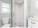 Elegant bathroom showcasing a glass shower at 11 Oakland Hills Rd, Rotonda West, FL 33947