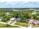 An aerial view displays well-maintained homes with lush landscaping in a serene neighborhood at 143 Crevalle Rd, Rotonda West, FL 33947
