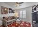 Bright home office space featuring a comfortable couch and neutral decor at 143 Crevalle Rd, Rotonda West, FL 33947