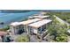 The aerial view captures the condo complex along a scenic waterway at 1501 Beach Rd # 303, Englewood, FL 34223