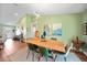 Cozy dining area with contemporary table, sleek chairs, and modern decor, blending style and comfort for memorable meals at 171 Mark Twain Ln, Rotonda West, FL 33947