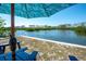 Relax on the waterfront with chairs and umbrella and enjoy the views of nature at 2060 Oyster Creek Dr, Englewood, FL 34224
