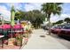 Charming outdoor restaurant patio with colorful accents, creating a vibrant and inviting dining experience in Florida at 2117 Michigan Ave, Englewood, FL 34224