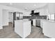 Modern kitchen featuring white cabinets, stainless steel appliances, and a central island at 4210 Day St, Port Charlotte, FL 33948