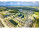 Picturesque aerial view of a vibrant community with well-spaced homes, lush greenery, and winding waterways at 278 Crystal River Dr, Englewood, FL 34223