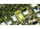 Aerial view of the property with highlighted boundary lines in a neighborhood setting at 9270 Little Gasparilla Is, Placida, FL 33946