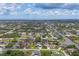 Expansive aerial view of waterfront homes along canal with mature landscaping, offering a serene community atmosphere at 9532 Miami Cir, Port Charlotte, FL 33981