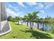 Beautiful new dock extending into the water, offering serene waterfront views and direct water access at 10454 Atenia St, Port Charlotte, FL 33981
