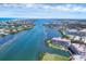 Breathtaking aerial view of coastal community featuring winding waterways and luxurious waterfront homes and condos at 11100 Hacienda Del Mar Blvd # G-304, Placida, FL 33946