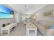 Comfortable living room with neutral tones, plush seating, and a bright, airy feel with beach-themed decor at 1501 Beach Rd # 310, Englewood, FL 34223