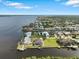 Aerial view of a waterfront neighborhood at 2295 Chilcote Ter, Port Charlotte, FL 33981