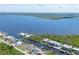Stunning aerial view of waterfront homes with private docks on a scenic blue waterway at 4219 Spire St, Port Charlotte, FL 33981