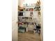 Pantry featuring organized shelving with various food items and household supplies at 5009 Skyview Ln, Bradenton, FL 34211