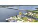 Aerial view of home located waterfront on a canal with quick Gulf access at 5174 Conner Ter, Port Charlotte, FL 33981
