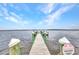 Private boat dock with lush green pilings providing direct water access at 5174 Conner Ter, Port Charlotte, FL 33981