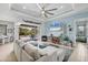 Coastal living room with comfortable seating and sliding glass doors to the patio at 530 Spaniards Rd, Placida, FL 33946