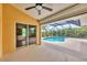 Screened in pool area with a covered patio and clear blue water at 59 White Marsh Ln, Rotonda West, FL 33947
