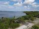 Overhead view of walking path leading to tranquil bay and wooden platform amid lush greenery at 1040 Caples St, Englewood, FL 34223