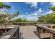Close up of the view from the bayfront wooden viewing platform, showcasing waterfront vistas and tranquil setting at 1040 Caples St, Englewood, FL 34223