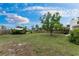 Expansive backyard with lush green grass and mature trees, creating a serene and private outdoor space at 1337 Le Pera Rd, Englewood, FL 34223