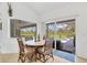 Cozy dining area with poolside views via sliding glass doors and large windows at 423 Boundary Blvd, Rotonda West, FL 33947