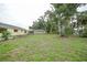 Generous backyard with shade trees, providing privacy and a sense of peaceful seclusion at 4371 Tollefson Ave, North Port, FL 34287