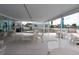 The covered patio features plenty of tables and chairs, perfect for outdoor relaxation and enjoyment at 6293 Sparrow Ln, Englewood, FL 34224