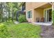 Private backyard with a patio and lawn at 8228 Villa Grande Ct, Sarasota, FL 34243