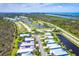 Aerial view of the neighborhood and location near the intercoastal waterway at 10487 Coquina Ct, Placida, FL 33946